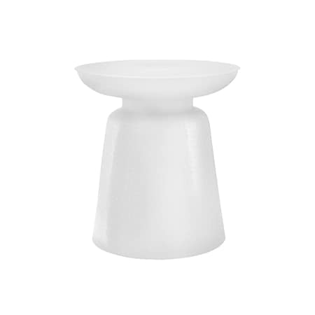 Monarch Specialties Accent Table, Drum, Side, End, Nightstand, Lamp, Living Room, Bedroom, White Metal, Contemporary I 3917